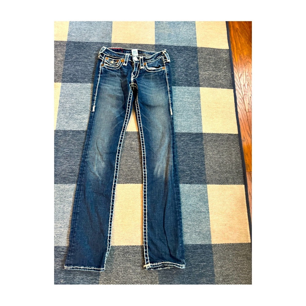 Vintage True Religion Dark Blue Jeans low rise straight leg size 25